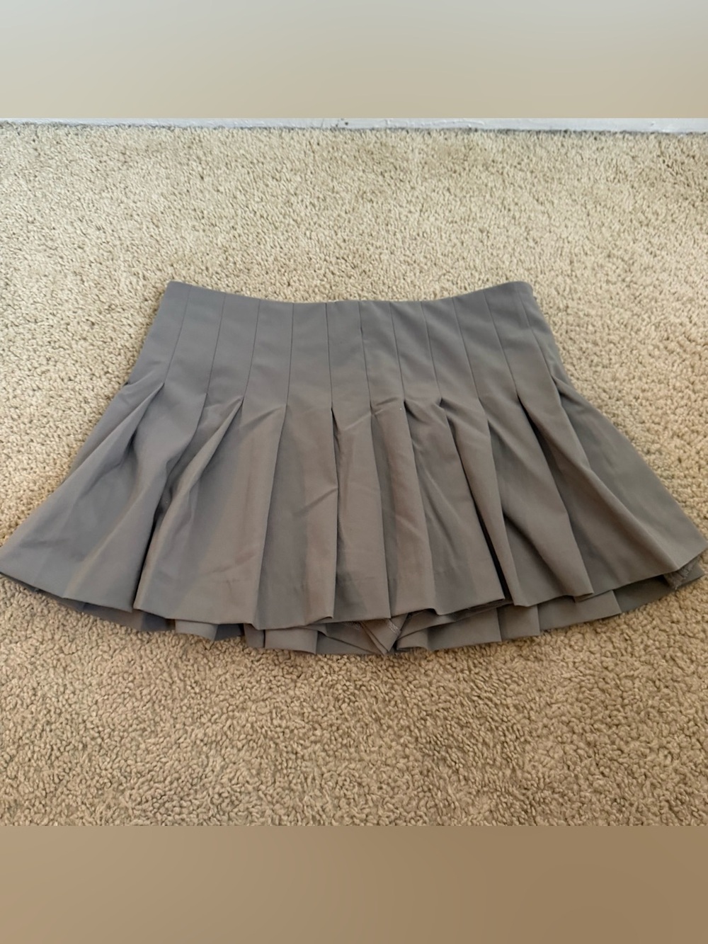 Zara Pleated Mini Skirt in Gray